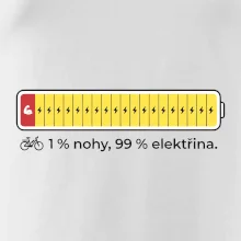 1 % nohy, 99 % elektřina