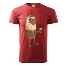 Alpaka s vínem muž