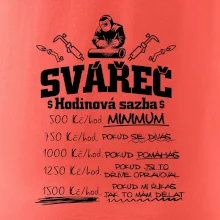 Svářeč - hodinová sazba