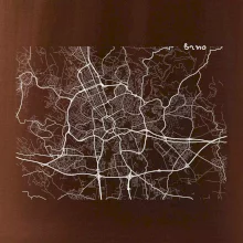 Černobílá mapa Brno