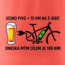 Jedno pivo = 10 km na E-bike. Dneska mým cílem je 100 km!