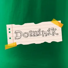 Papírek se jmenovkou - vlastní jméno