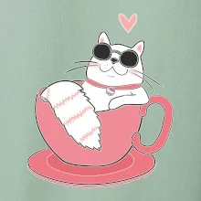 Hustá kočka v hrníčku