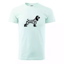 Kavalír king Charles španěl nápis v těle