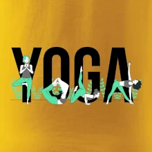 Yoga nápis barevný