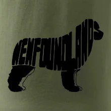 Novofundlandský pes - nápis v tělě