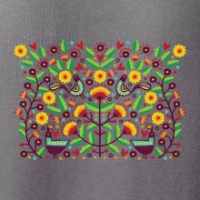 Folklor - barevně kvetiny obdélník