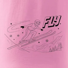Skokan na lyžích černý obrázek FLY