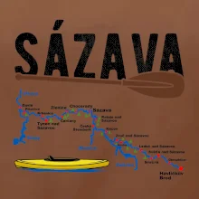Mapa řeky Sázavy
