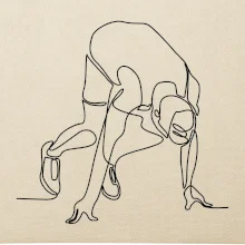 Běžec na startu jedním tahem