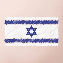 Vlajka Izrael kreslená