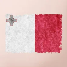 Vlajka Malta okousaná