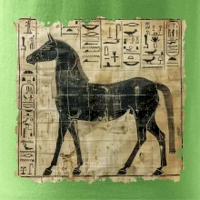 Egyptské hieroglyfy kůň