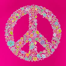 Peace symbol lístečky