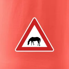 Dopravní značka - Pozor pasoucí se kůň