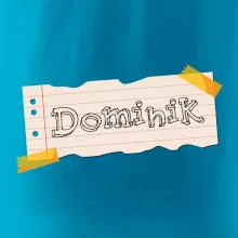 Papírek se jmenovkou - vlastní jméno