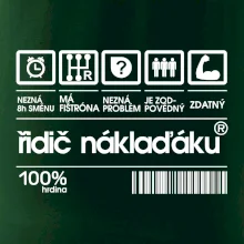 Čárový kód řidič náklaďáku