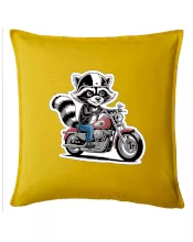 Mýval na motorce kreslený