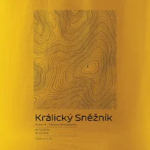 Králický Sněžník - vrstevnice v obdélníku