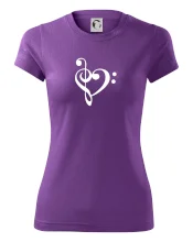 Houslový klíč srdce