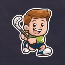 Ikona pozemní hokej kluk