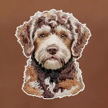 Lagotto romagnolo vyšívaná hlava
