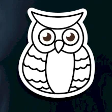 Sova kreslená na prsu