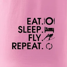 Eat sleep fly repeat - skoky na lyžích
