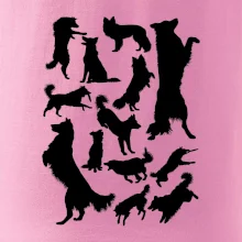 Border kolie siluety