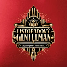 Listopadový gentleman zlatý art deco motiv