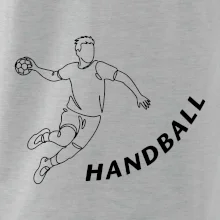 Handball nápis šikmo