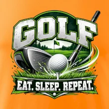 Golfová hůl s míčkem eat sleep repeat