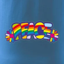 Peace nápis duhový