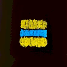 Turistická Cyklo značka - žluto modrá