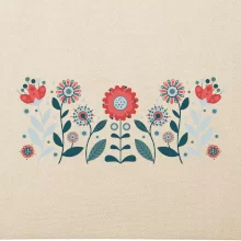 Folklor - květiny v řadě