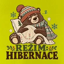 Rodinná vánoční trička - Režim hibernace zimní medvěd táta