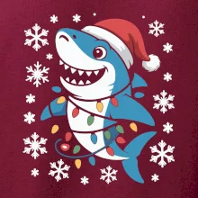 Vánoční žralok a vločky