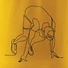 Běžec na startu jedním tahem