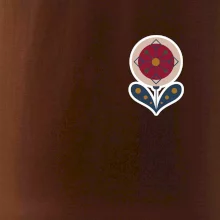 Folklor na prsu květina kulatá