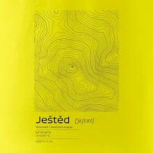 Ještěd - vrstevnice v obdélníku