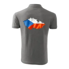 Česká vlajka v obrysu republiky