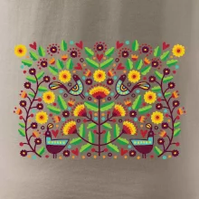 Folklor - barevně kvetiny obdélník