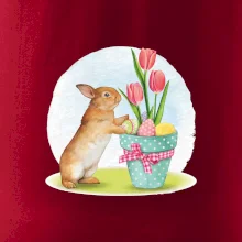 Velikonoční zajíček tulipány