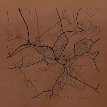 Mapy měst černobílé Turnov