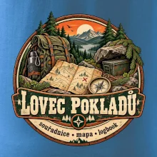 Lovec pokladů vintage horský odznak