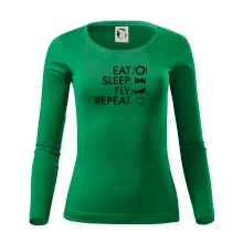 Eat sleep fly repeat