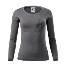 Kreslený rybář na pařezu