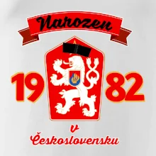 Narozen v Československu - Přelepený znak 1982