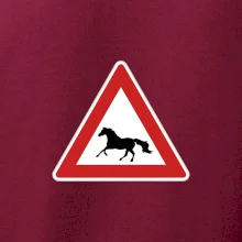 Dopravní značka - Pozor kůň běžící