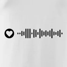 Zamilovaný Spotify kód na prsu